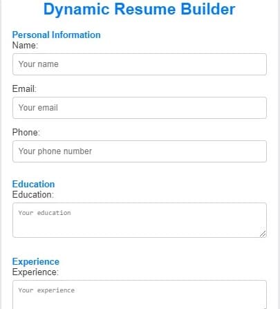 Resume Builder
